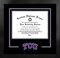 Texas Christian University Horned Frogs 11w x 8.5h Spirit Diploma Manhattan Black Frame with Bonus Campus Images Lithograph (value savings $59)
